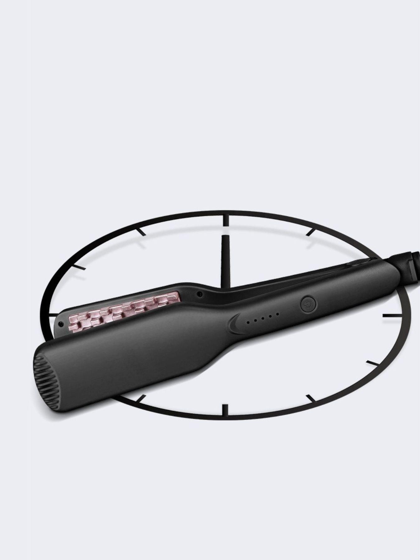 Black adjustable temperature hair straightener from Trendsi with North American plug and ceramic plates for sleek styling.