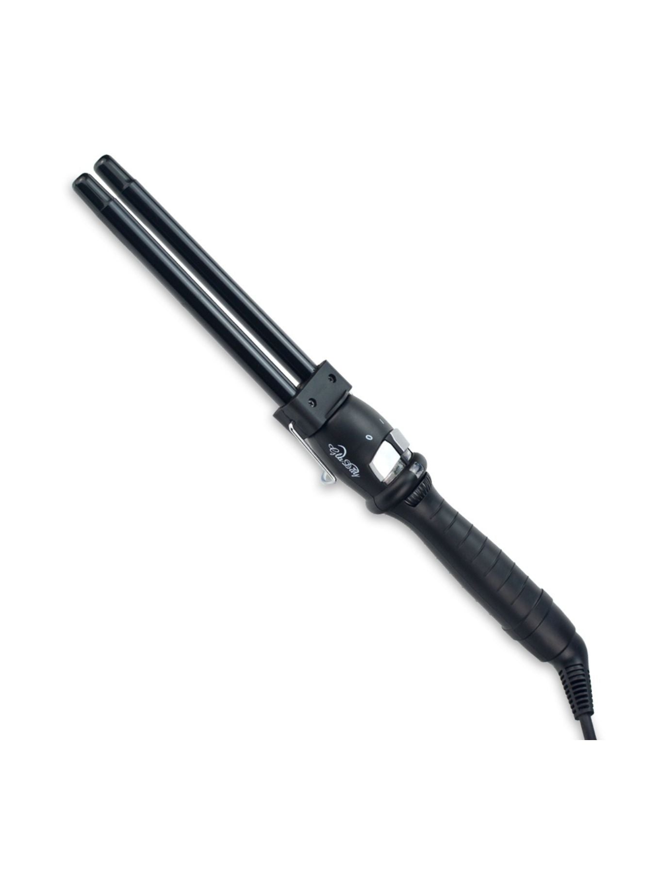 Black Trendsi fast heating curling iron with North American plug, showcasing its sleek design and heat-ready barrel for styling.