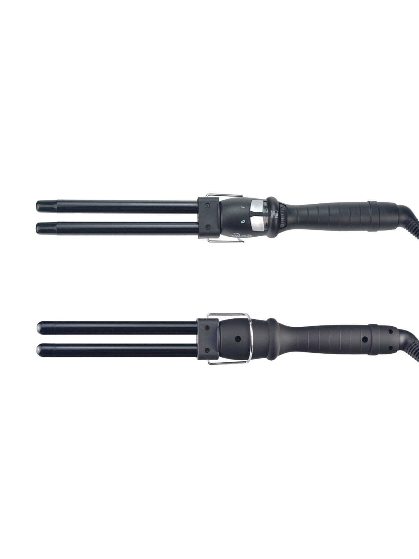 Black Trendsi fast heating curling iron with North American plug, featuring a slim barrel and ergonomic handle for easy styling.