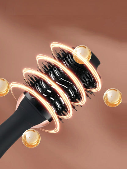 Black Trendsi hot air brush with North American plug, fast heating for quick styling and hair drying.