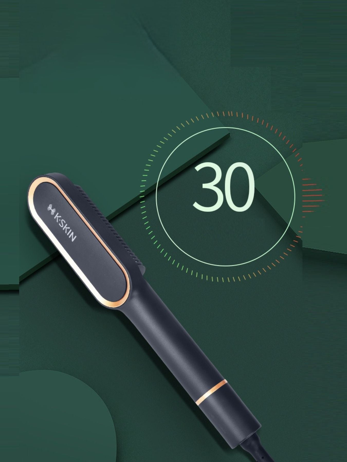 Black Trendsi fast heating straightening comb with North American plug, designed for quick and easy hair styling.