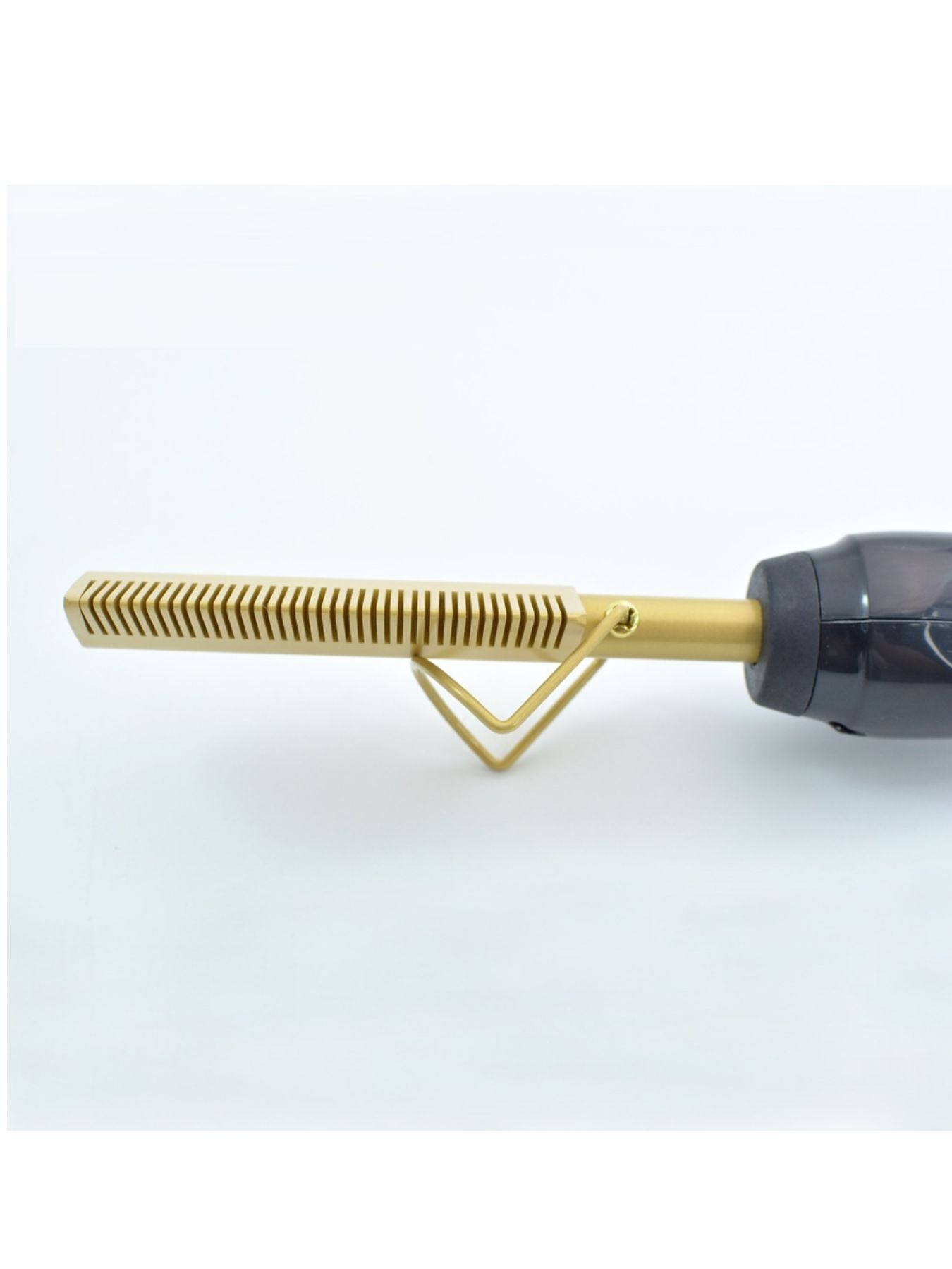 Black heated straightening comb by Trendsi with North American plug, designed for smooth, straight hair styling.
