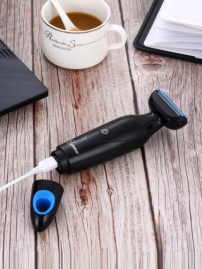 Trendsi 6-in-1 grooming kit with black design, USB rechargeable, waterproof for hair removal and grooming at home.