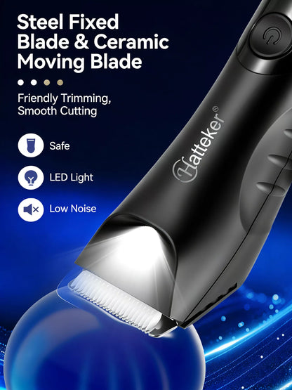 Portable waterproof Trendsi ceramic blade hair removal device in black, compact and designed for easy, on-the-go use.