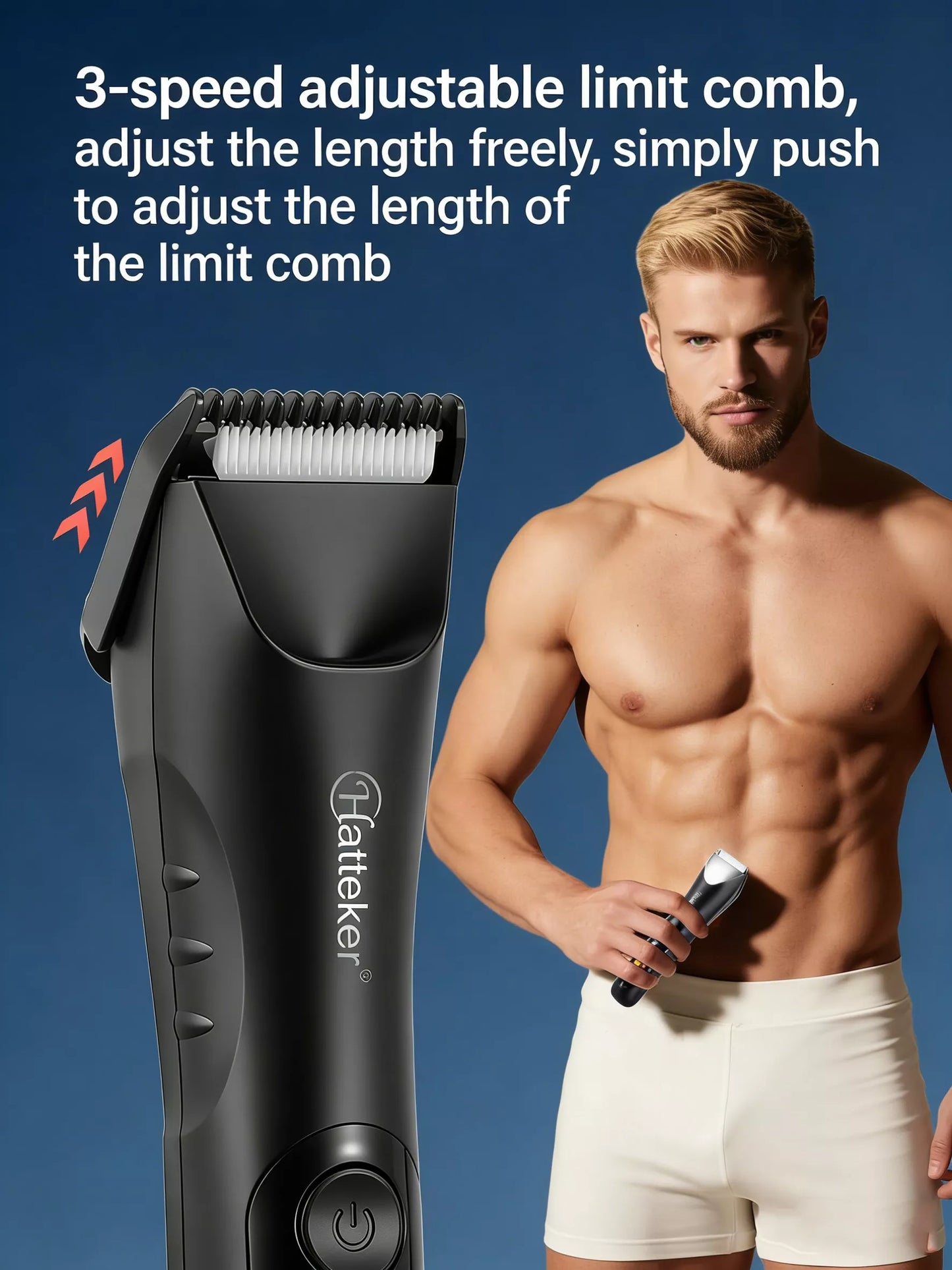 Black portable waterproof ceramic blade hair removal device by Trendsi, compact and suitable for quick, effective hair removal.