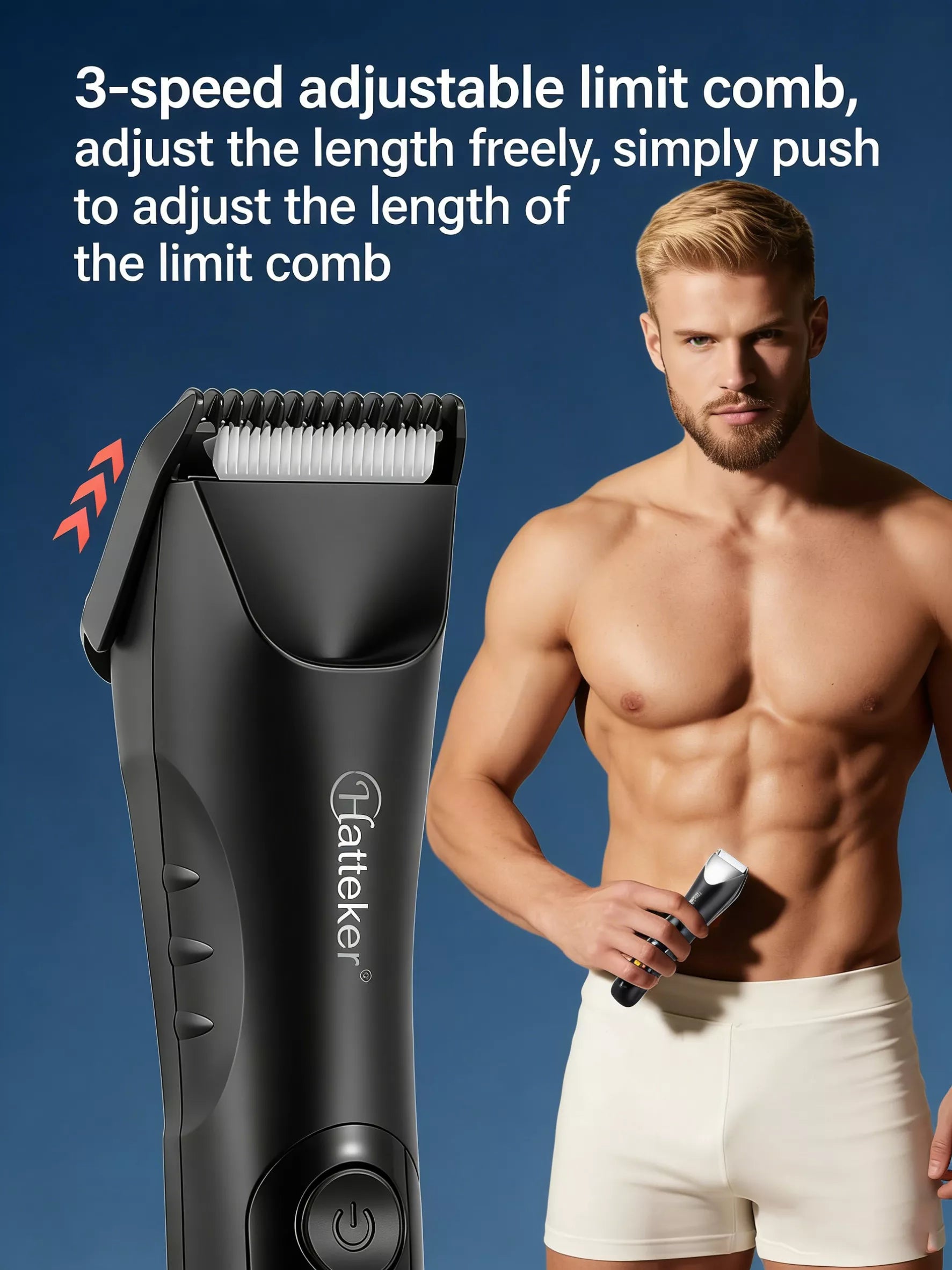 Black portable waterproof ceramic blade hair removal device by Trendsi, compact and suitable for quick, effective hair removal.