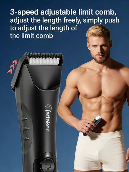 Black portable waterproof ceramic blade hair removal device by Trendsi, compact and suitable for quick, effective hair removal.