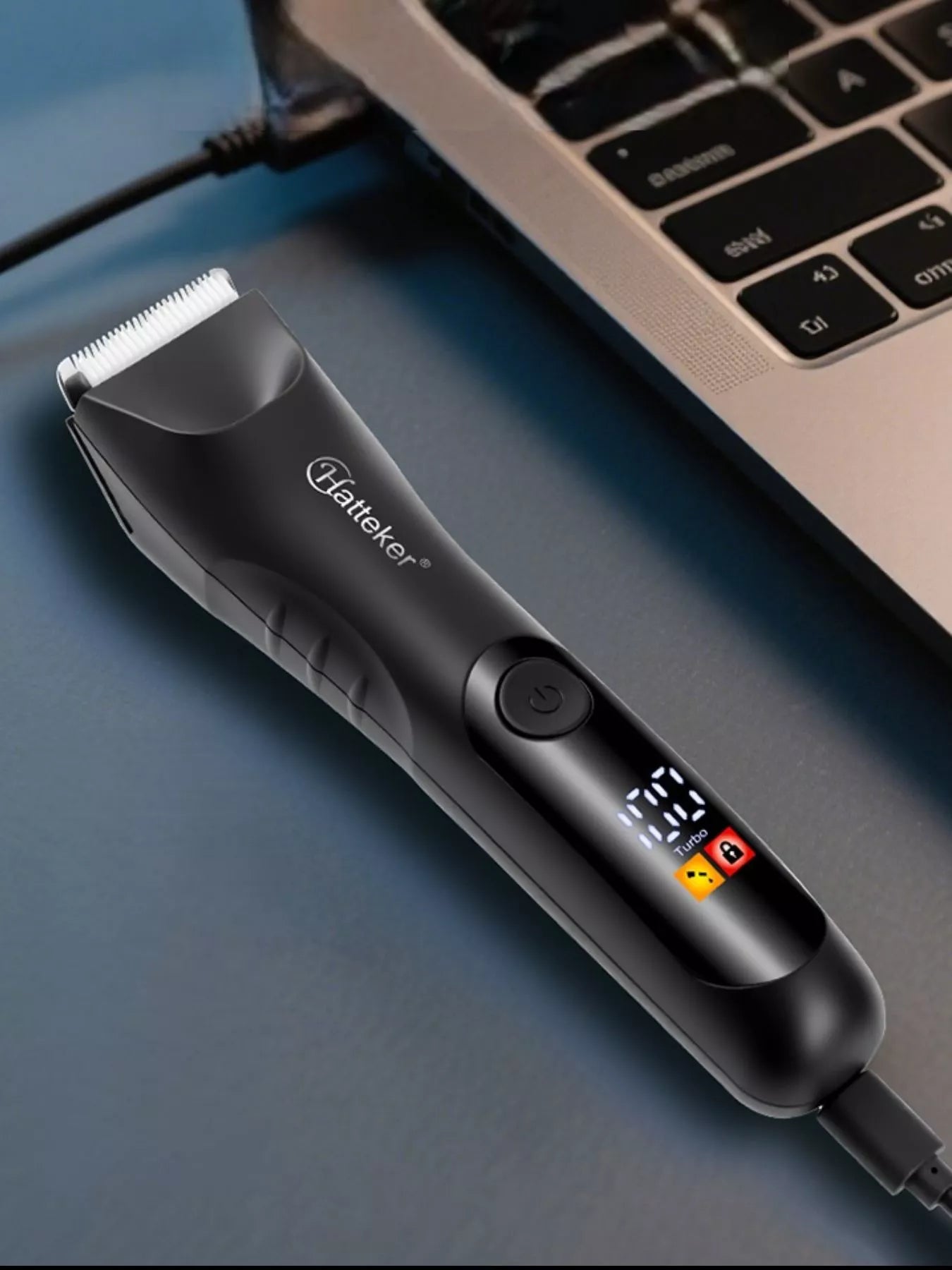 Black Trendsi ceramic blade portable waterproof hair removal device with a sleek design for easy, effective hair removal.