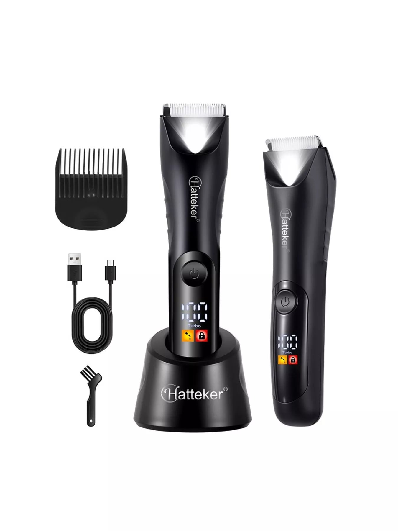 Portable waterproof Trendsi ceramic blade hair removal device in black, designed for easy and effective hair removal.