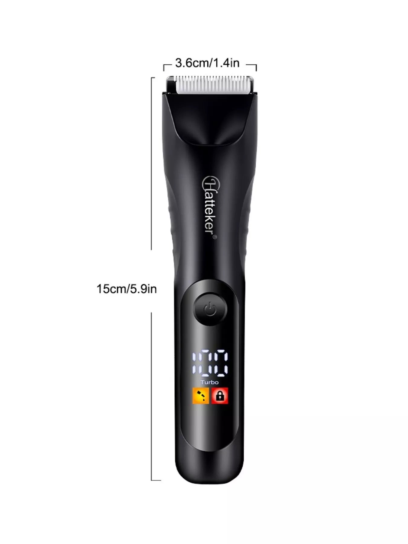 Portable waterproof Trendsi ceramic blade hair removal device in black, designed for quick and easy hair removal.