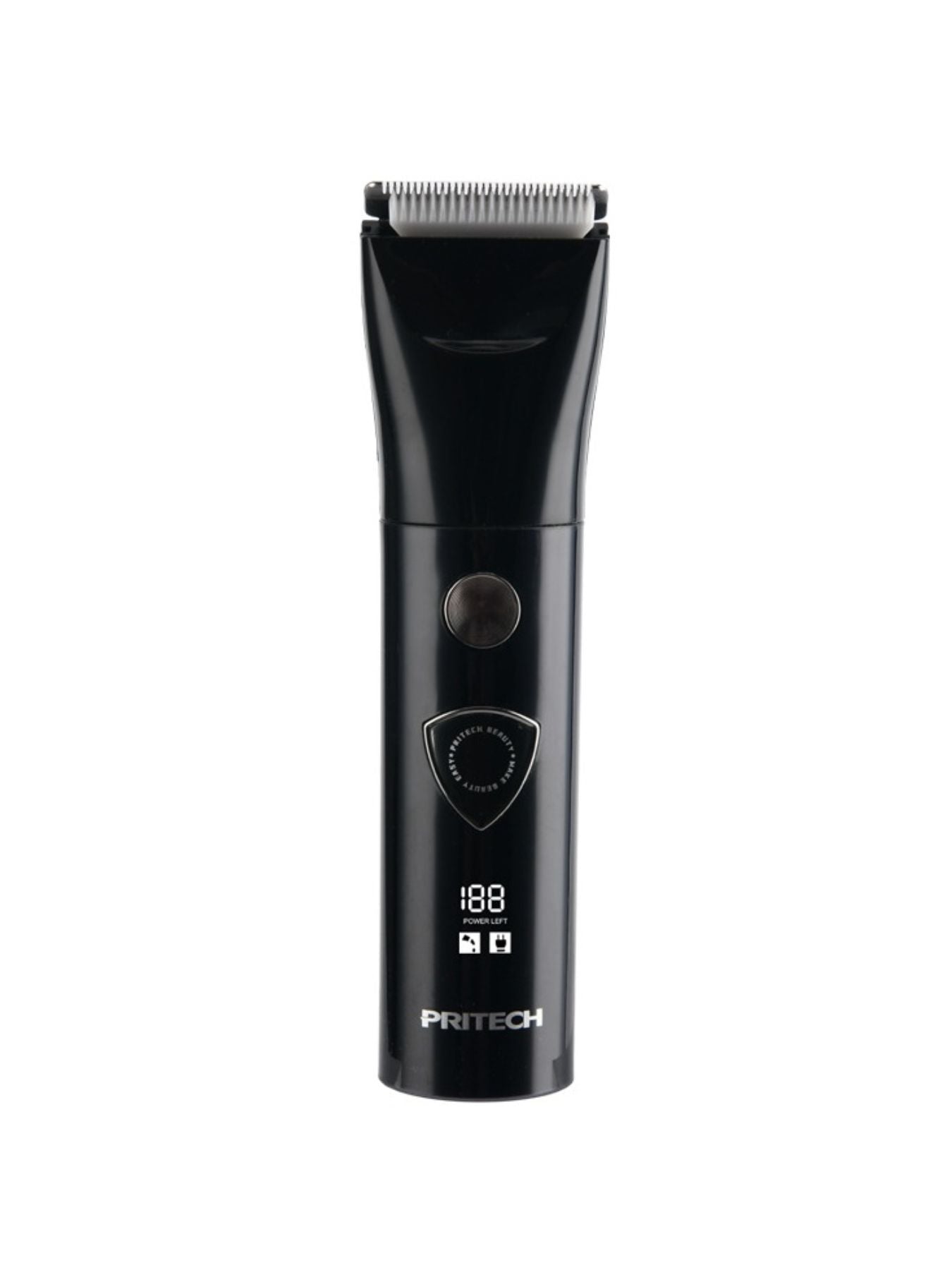 Black Trendsi cordless rechargeable hair clipper with ergonomic design and adjustable blades for precise hair cutting.