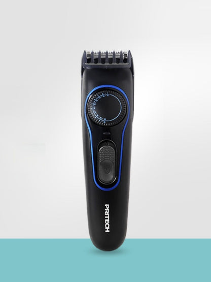 Black cordless rechargeable hair clipper from Trendsi with ergonomic design and adjustable blades for professional grooming.