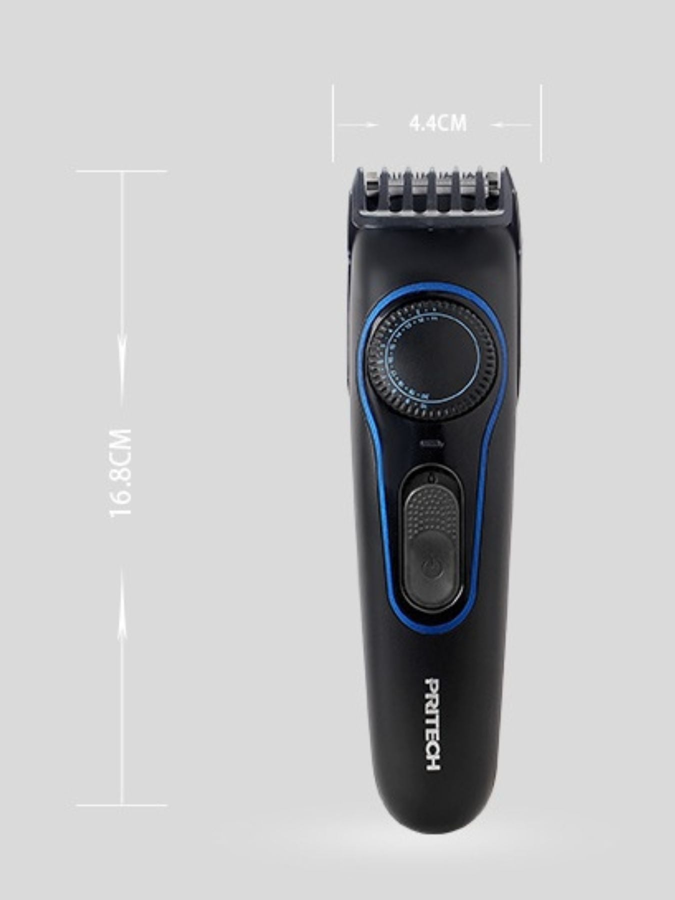 Black cordless rechargeable hair clipper by Trendsi with ergonomic design and adjustable blades for professional grooming.