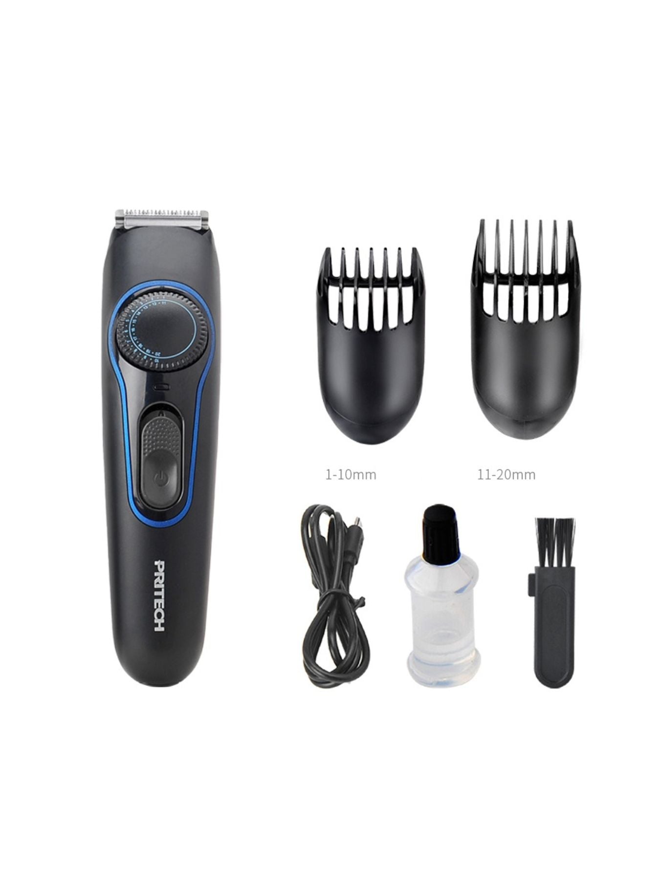 Black Trendsi cordless rechargeable hair clipper with ergonomic design and adjustable blades for easy hair trimming.