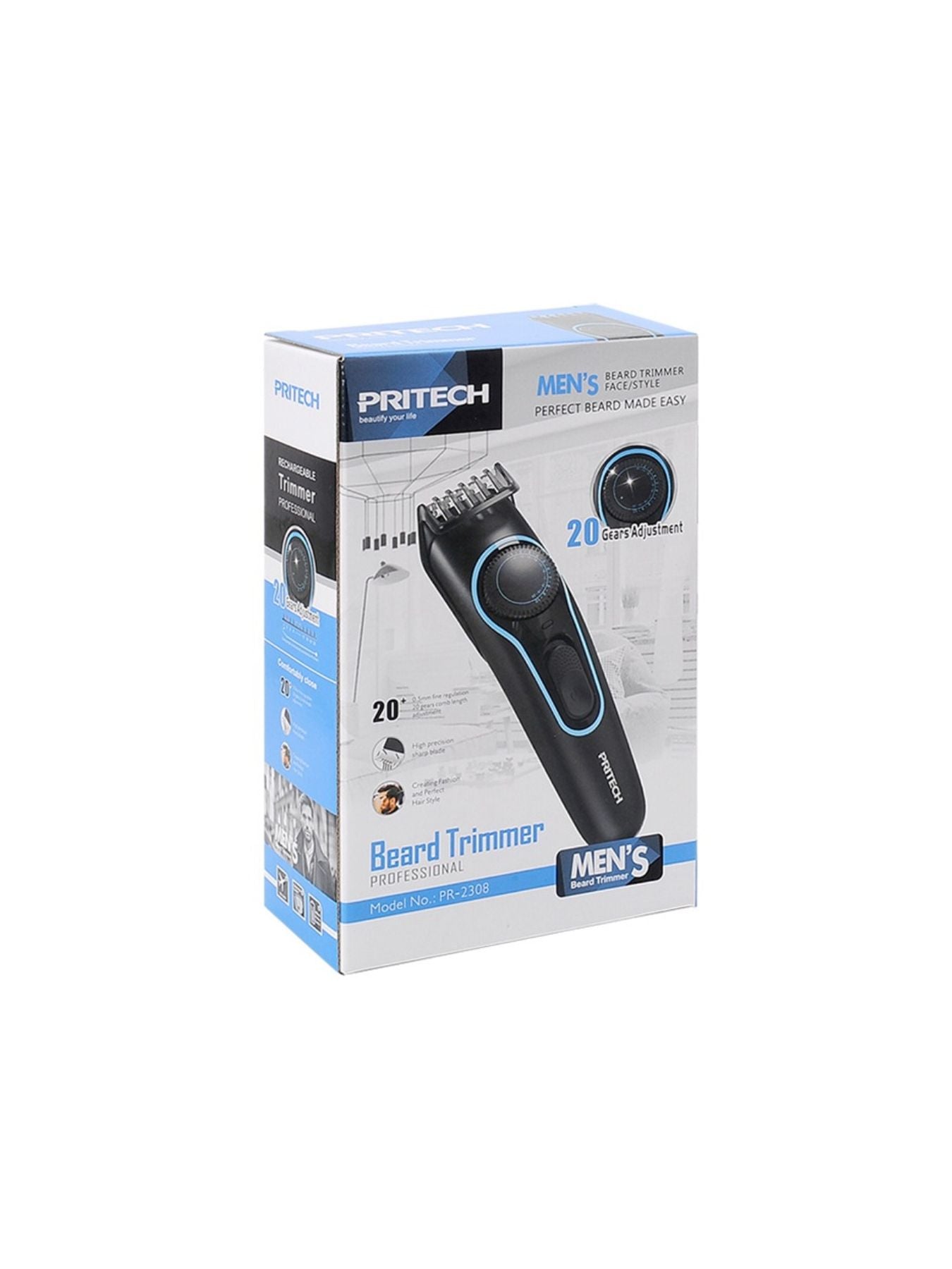 Black cordless rechargeable hair clipper from Trendsi with a sleek design and ergonomic handle for precise grooming.
