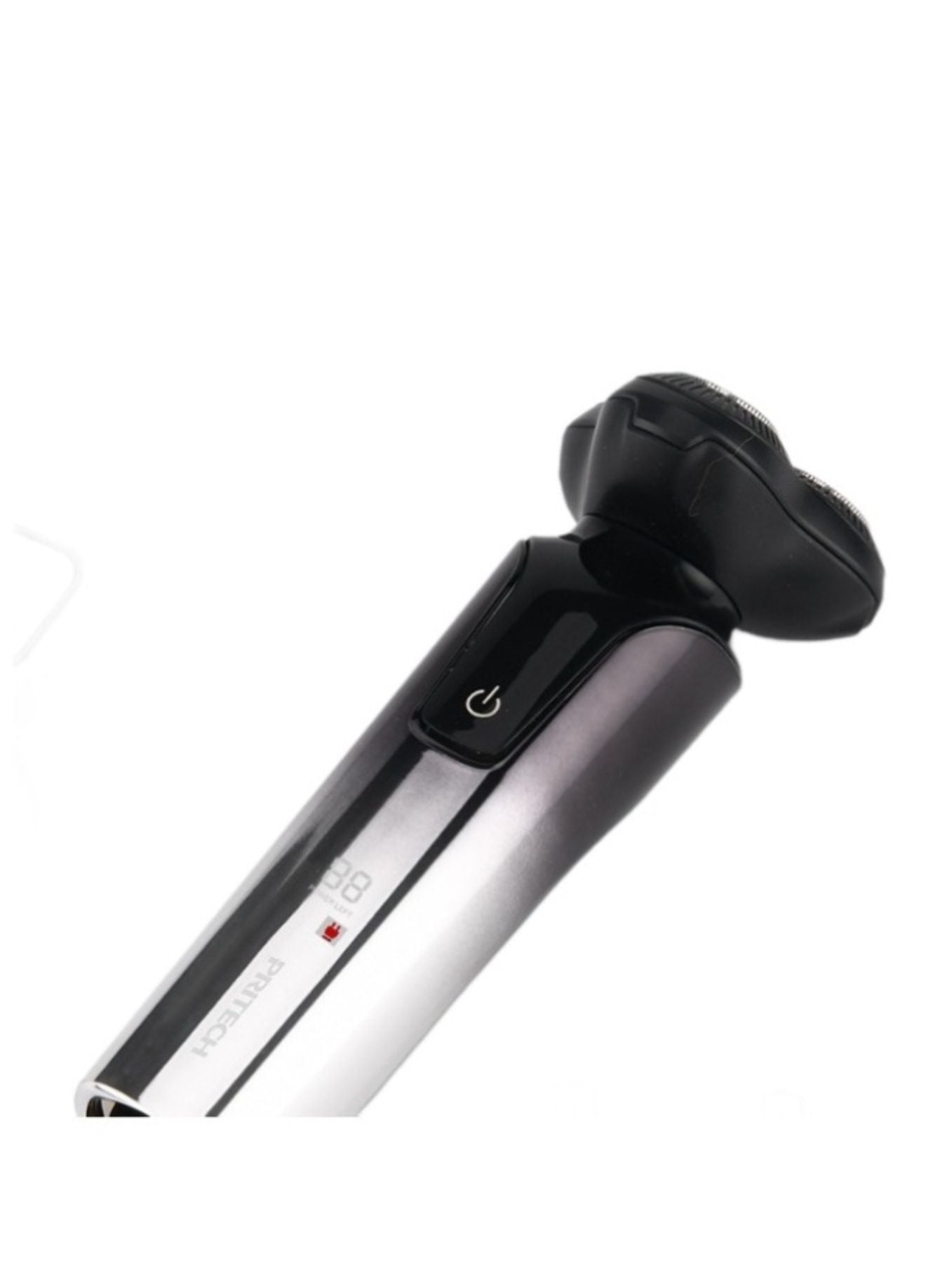 Black Trendsi electric rotary shaver with three rotary blades, ergonomic handle, and sleek design for a close shave.