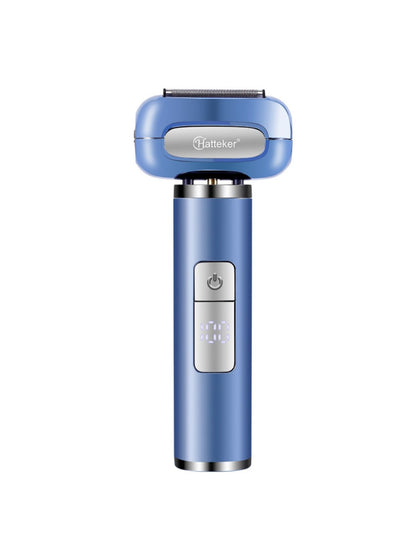 Black electric shaver with LED display from Trendsi, featuring a sleek design and one-size fit for precise grooming.