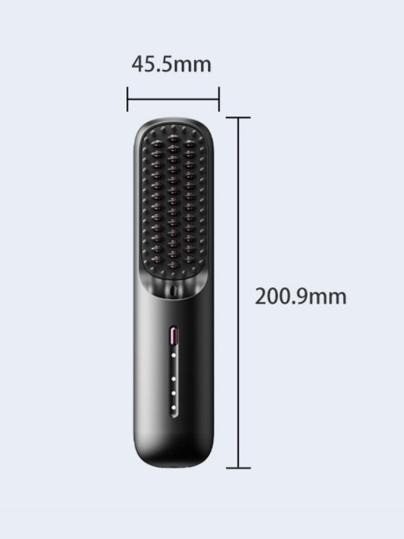 Black Trendsi hair straightening comb with LED display, showcasing a sleek design and adjustable temperature controls.