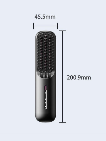 Black Trendsi hair straightening comb with LED display, showcasing a sleek design and adjustable temperature controls.
