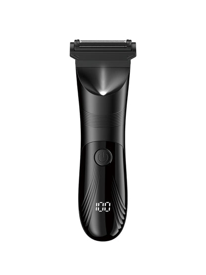 Black painless electric hair removal epilator by Trendsi with multiple attachments on a white background.