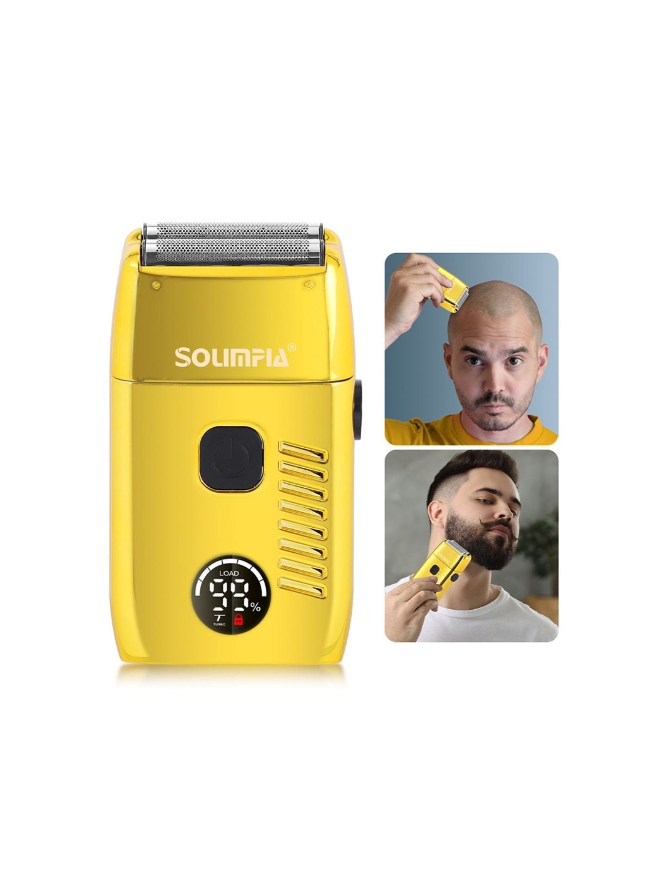 Black portable electric shaver by Trendsi, compact design with a sleek handle for easy grooming.