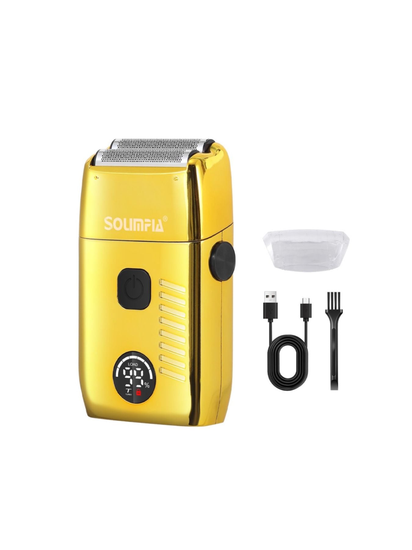 Black portable electric shaver by Trendsi with a compact design, ideal for travel and on-the-go grooming.