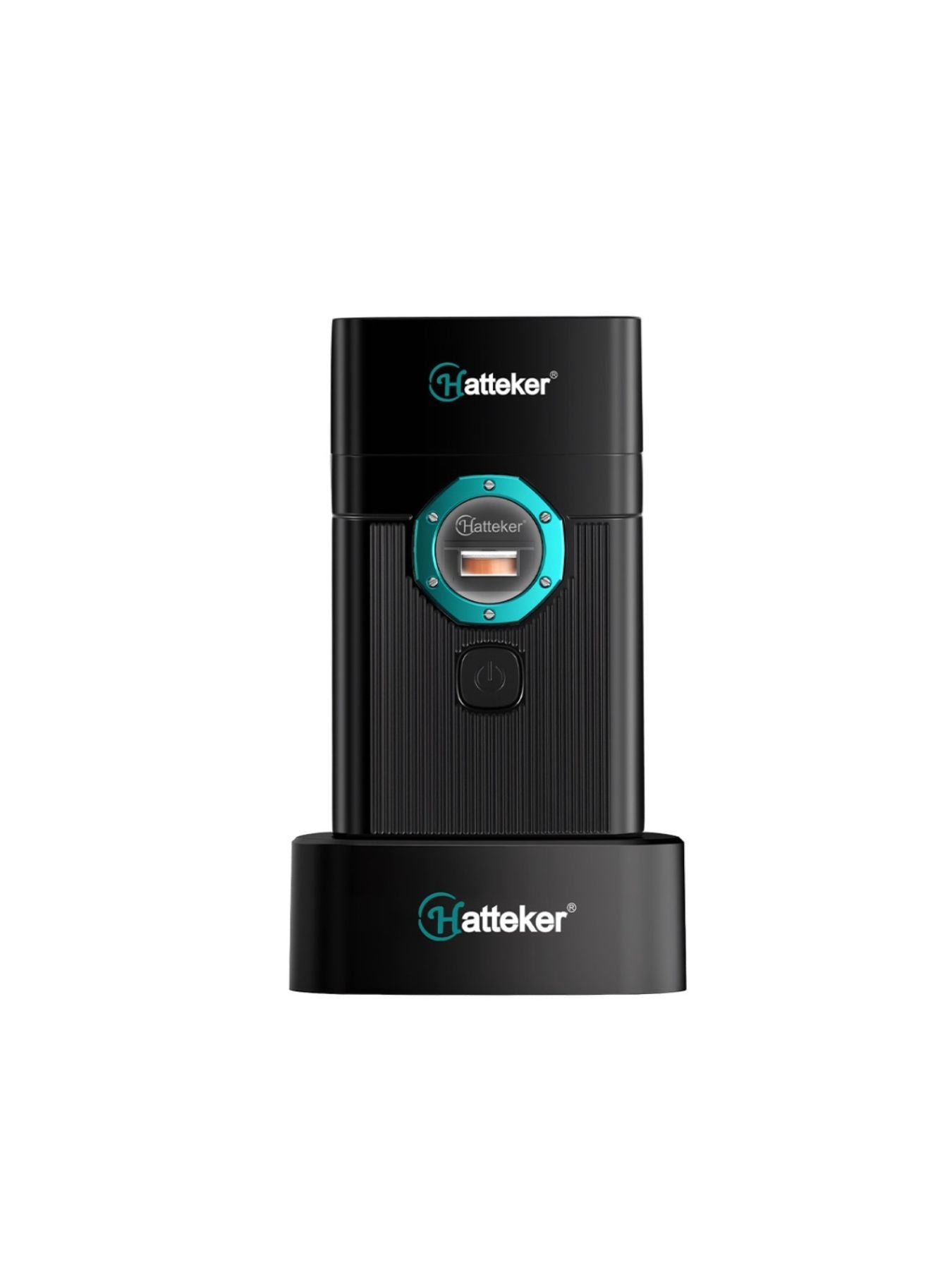 Black portable electric shaver by Trendsi with compact design and ergonomic handle, ideal for travel grooming.