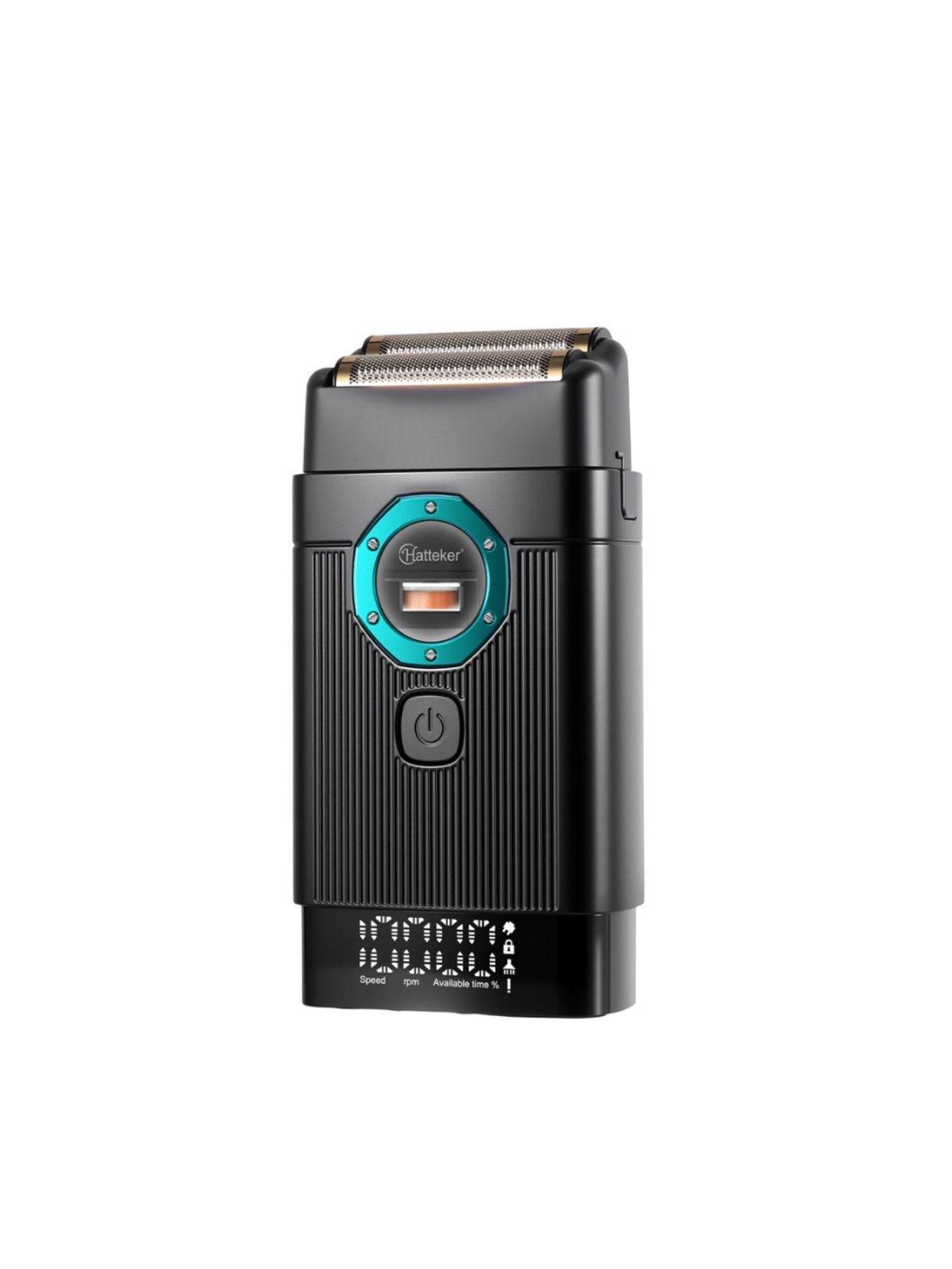Black portable electric shaver by Trendsi with a compact design for easy grooming on the go.
