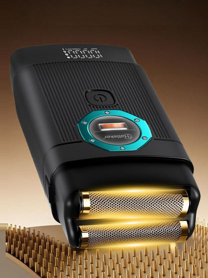 Trendsi portable electric shaver in black, compact design with ergonomic grip for easy grooming and travel use.