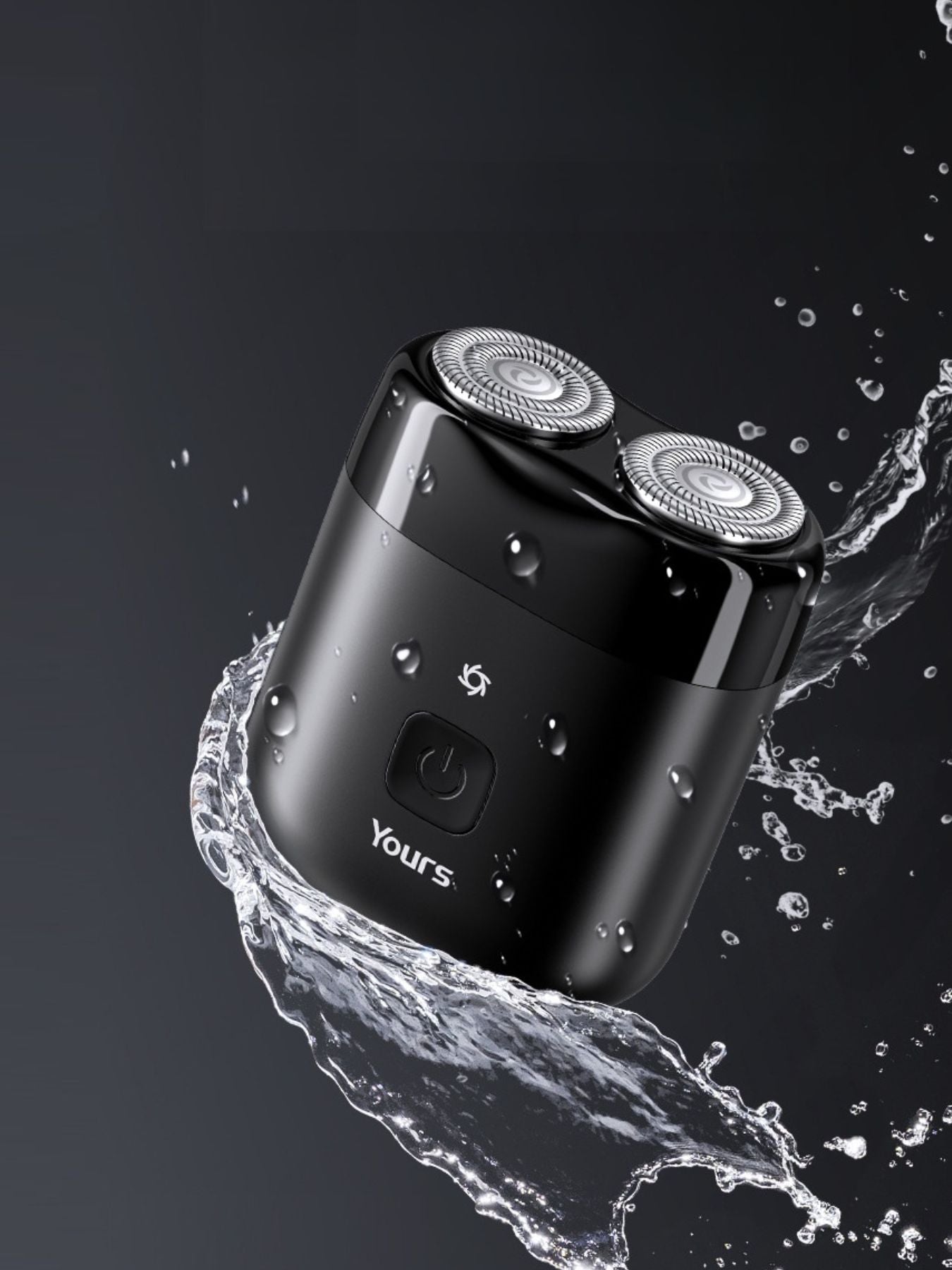 Black portable mini electric shaver by Trendsi with compact design for easy grooming on the go.