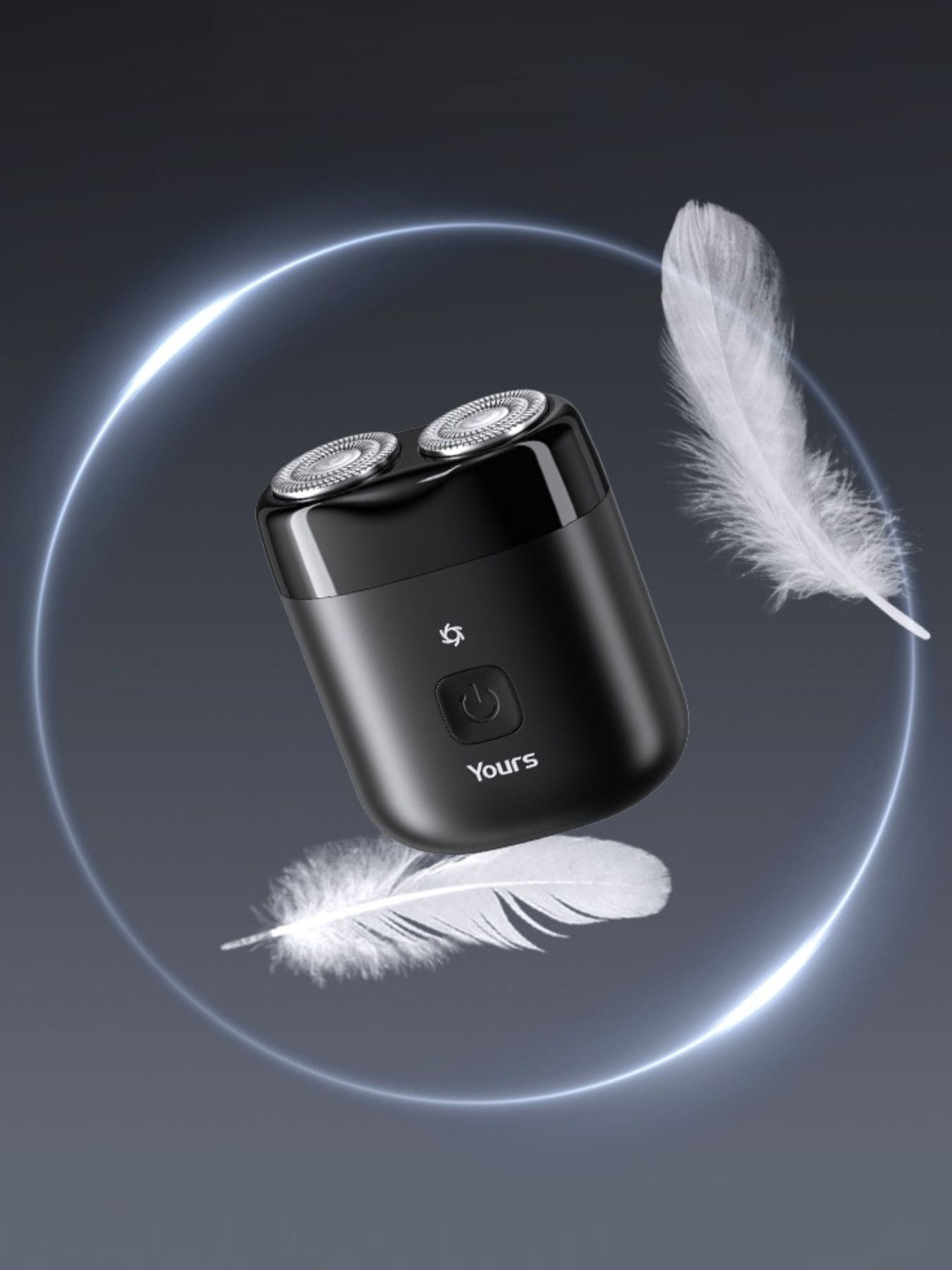 Black portable mini electric shaver by Trendsi, compact design ideal for quick grooming on the go.