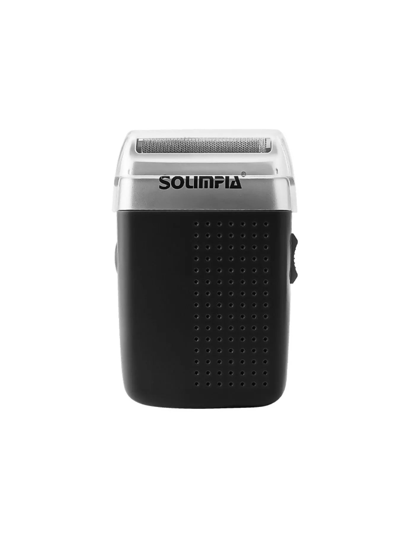 Black portable mini shaver by Trendsi with a compact design, ideal for quick grooming and easy handling.