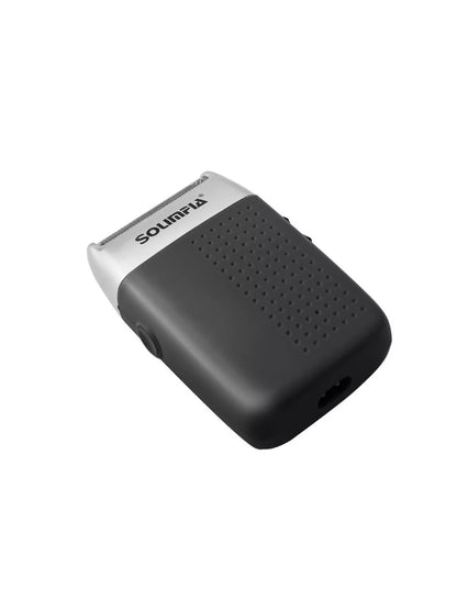 Black portable mini shaver by Trendsi, compact handheld electric razor for quick grooming.
