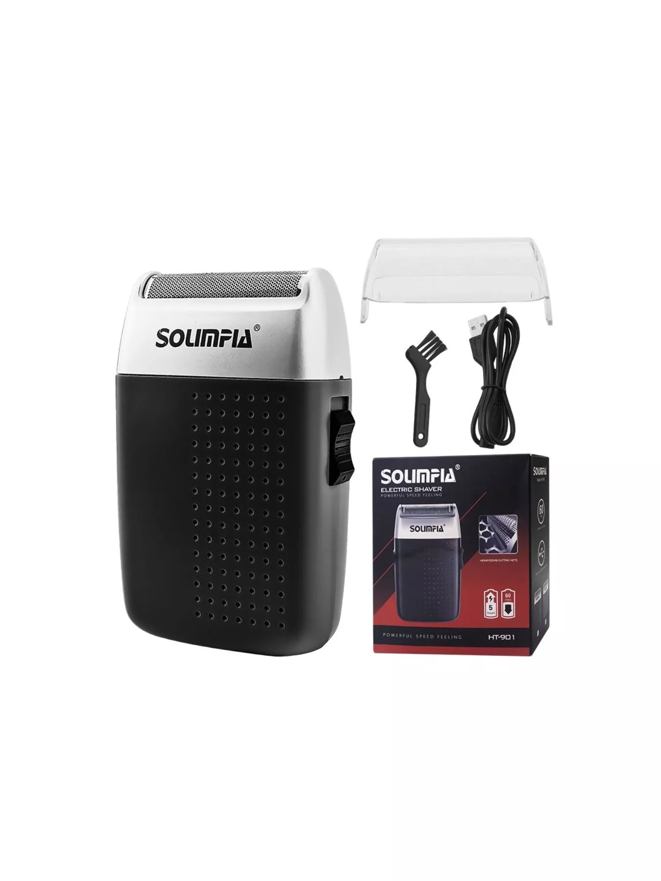 Black portable mini shaver by Trendsi, compact and lightweight for convenient personal grooming.