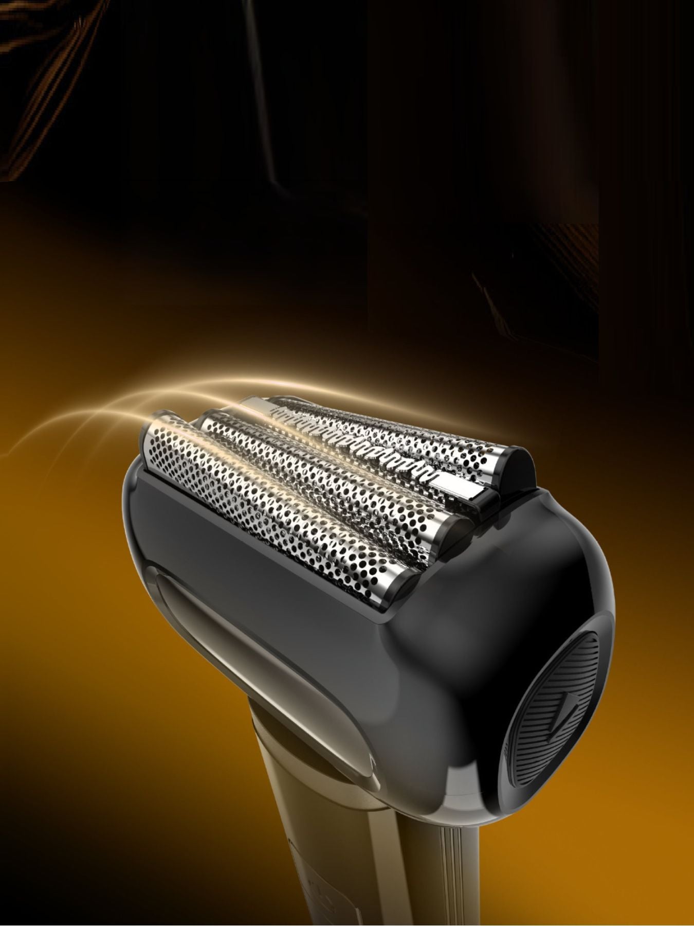Black rechargeable electric foil shaver by Trendsi with digital display and ergonomic design for a close, comfortable shave.