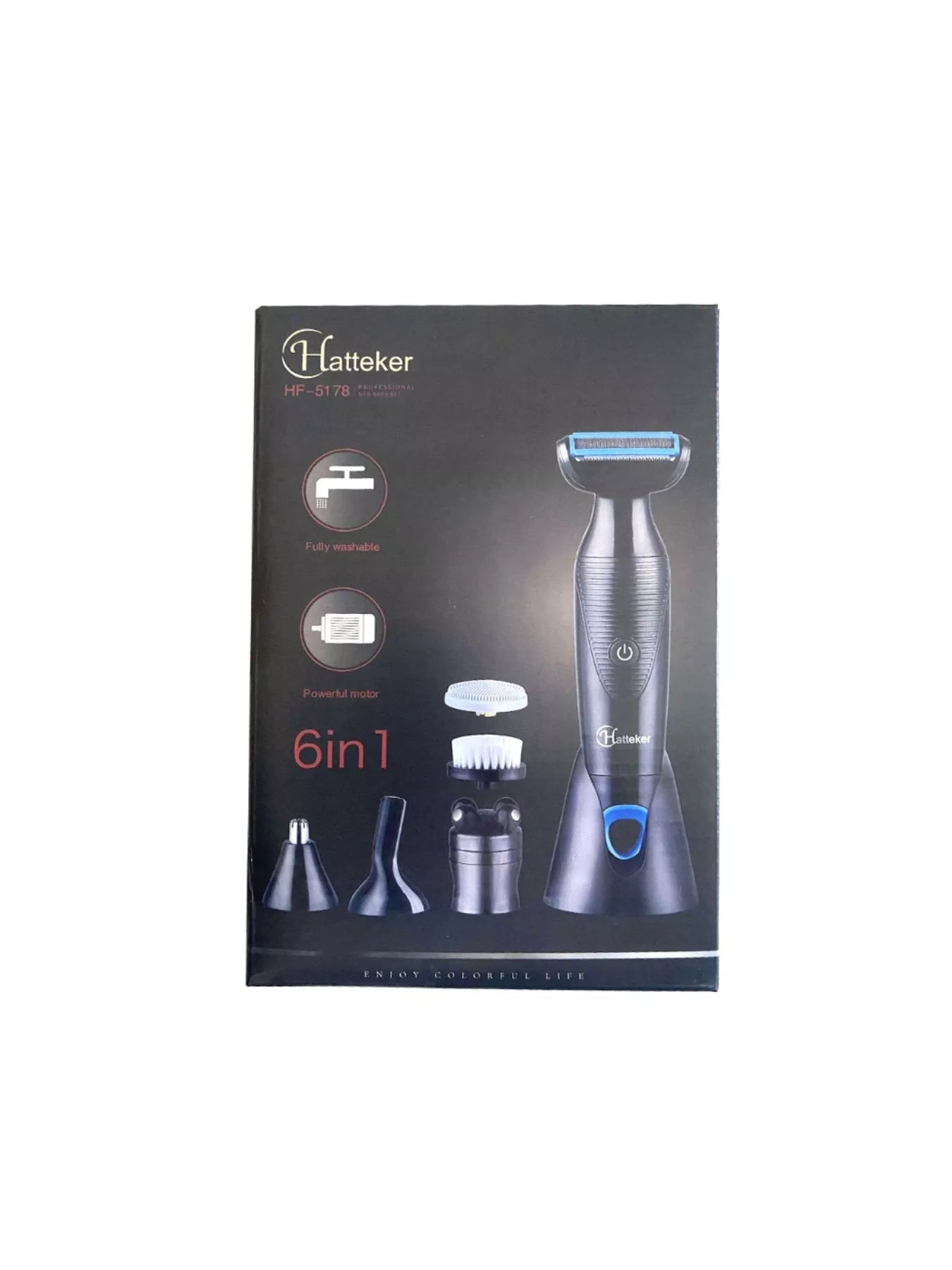 Black rechargeable electric hair removal epilator by Trendsi, showing its sleek design and epilation head for smooth skin.