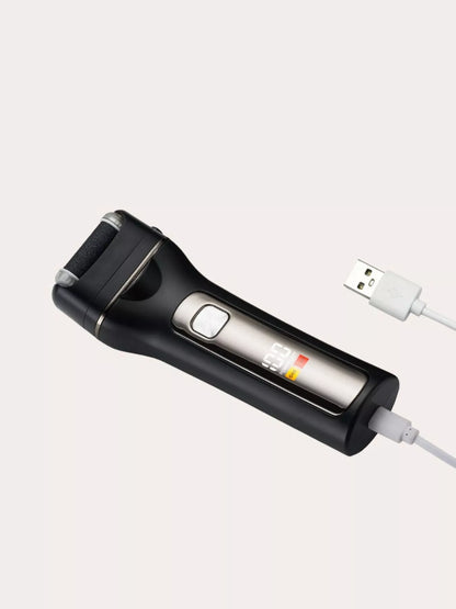 Black rechargeable waterproof electric hair removal epilator by Trendsi with multiple attachments for efficient hair removal.