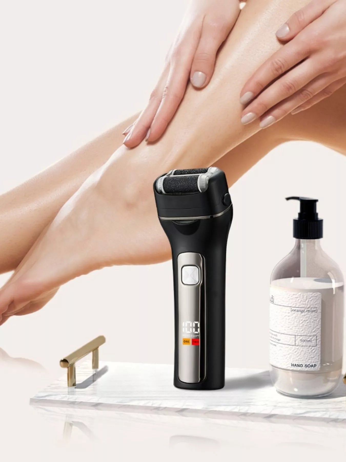 Black rechargeable waterproof electric hair removal epilator from Trendsi, suitable for wet and dry use on various body areas.