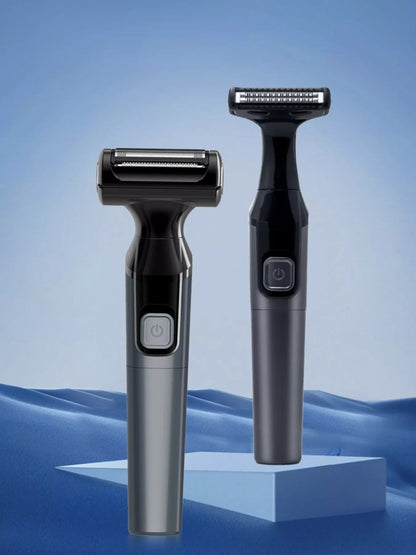 Black waterproof portable shaver by Trendsi, compact and designed for travel grooming, with a sleek, ergonomic handle.