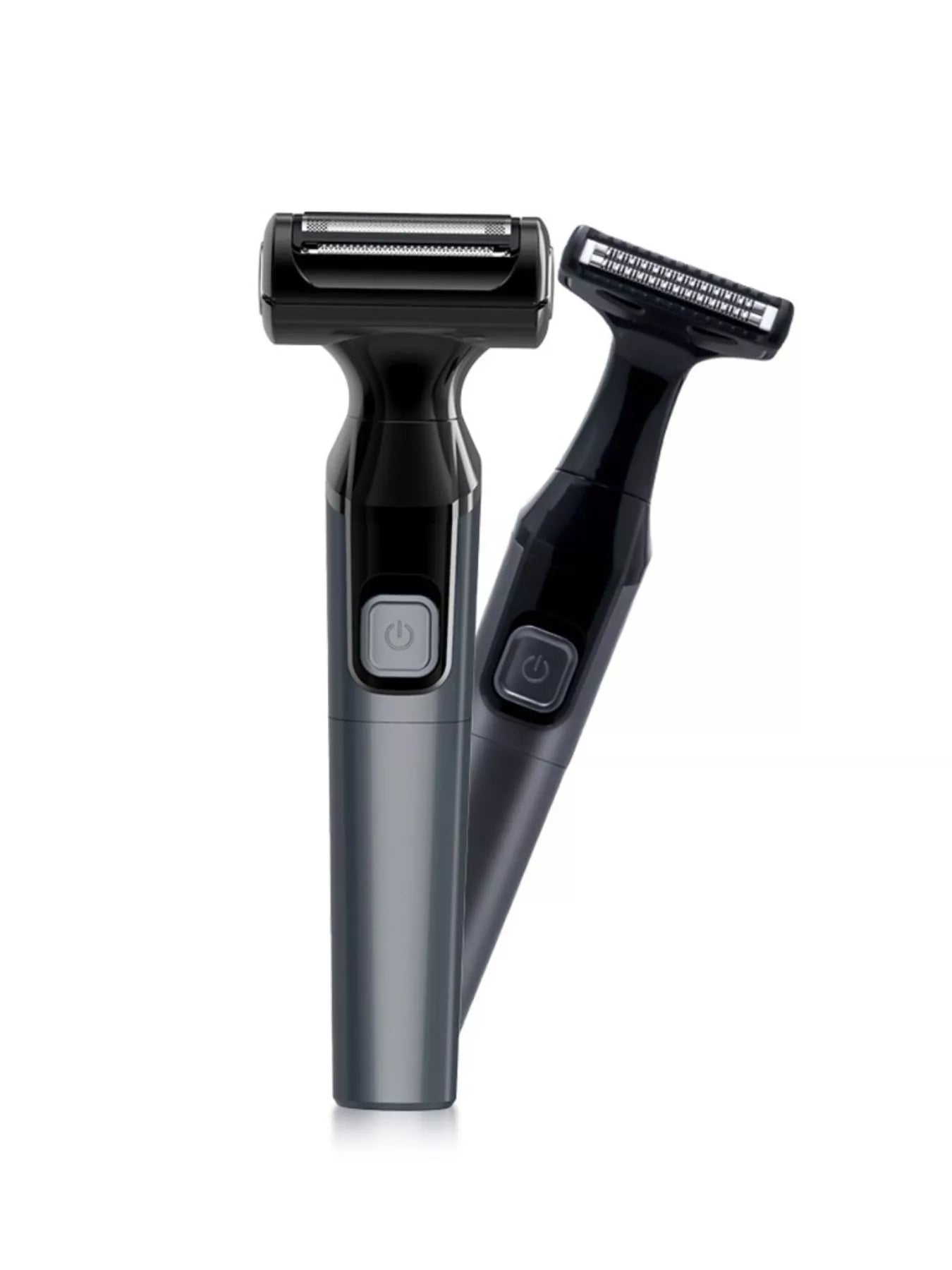 Black waterproof portable shaver by Trendsi, compact design with a sleek finish, suitable for travel and personal grooming.
