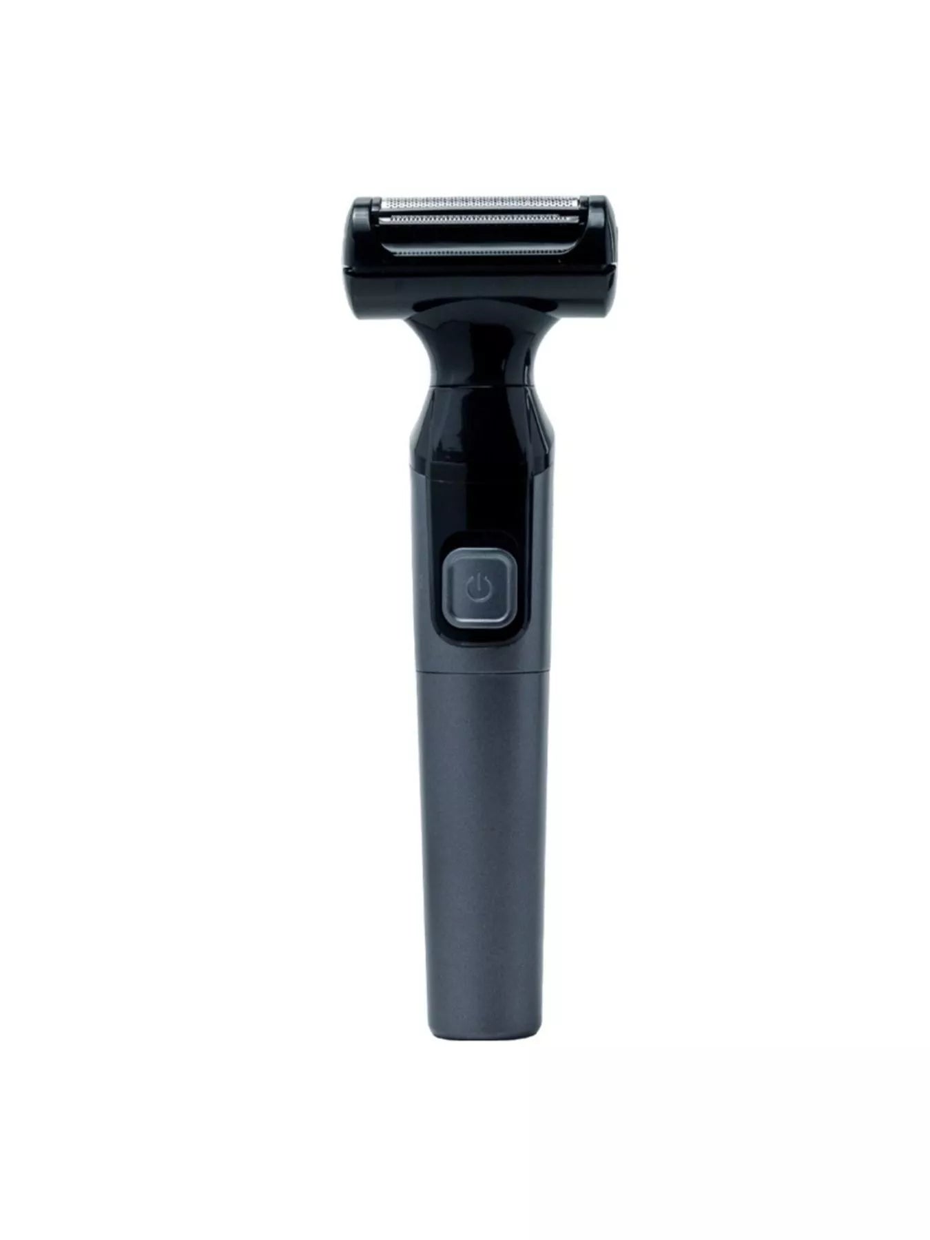 Black waterproof portable shaver by Trendsi, compact design ideal for travel and quick grooming.