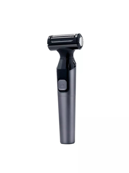 Black waterproof portable shaver by Trendsi, compact design with a sleek finish for convenient grooming on the go.