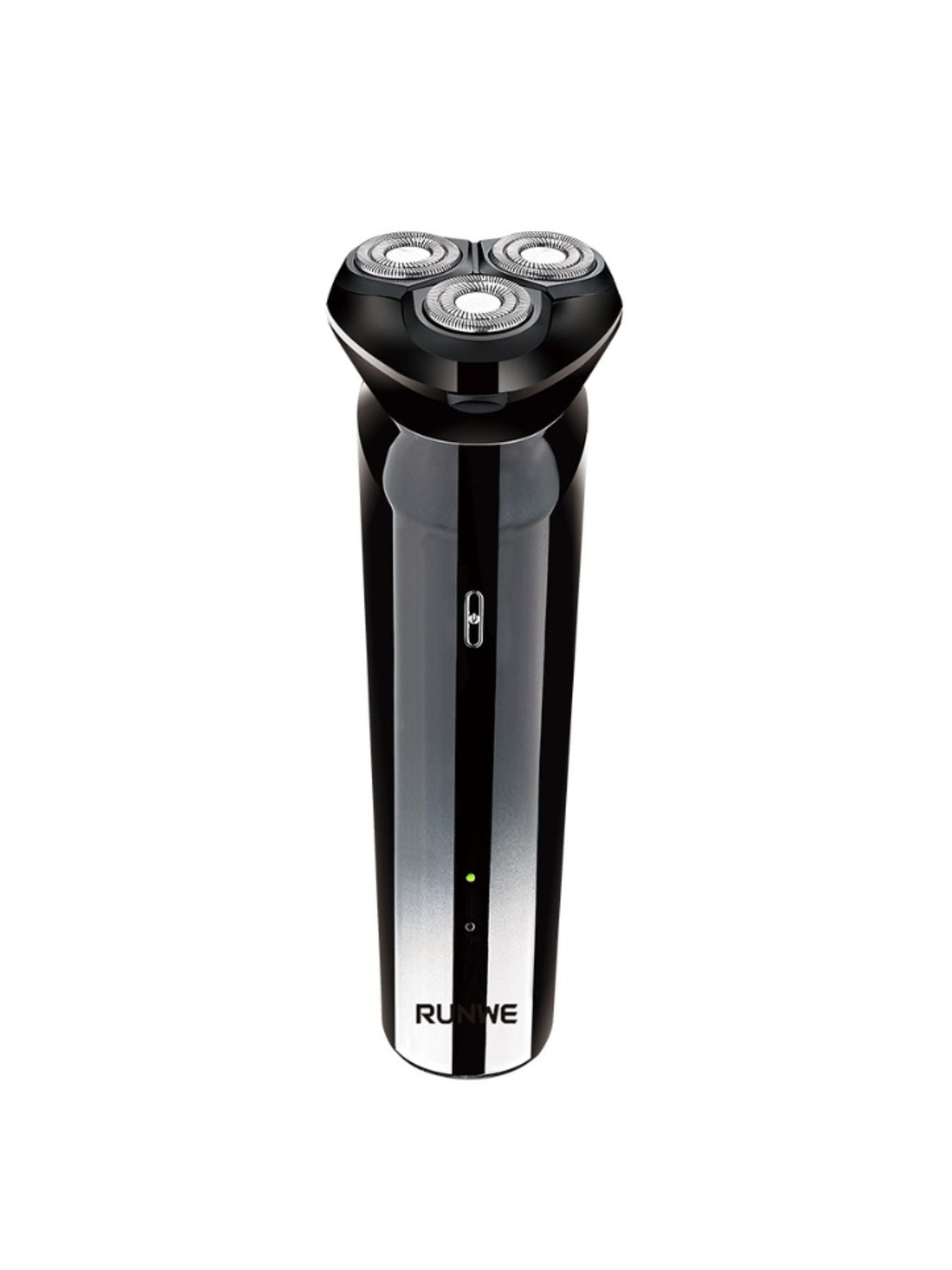 Black 3-head rotary electric shaver by Trendsi with a sleek design and ergonomic handle for smooth, close shaving.