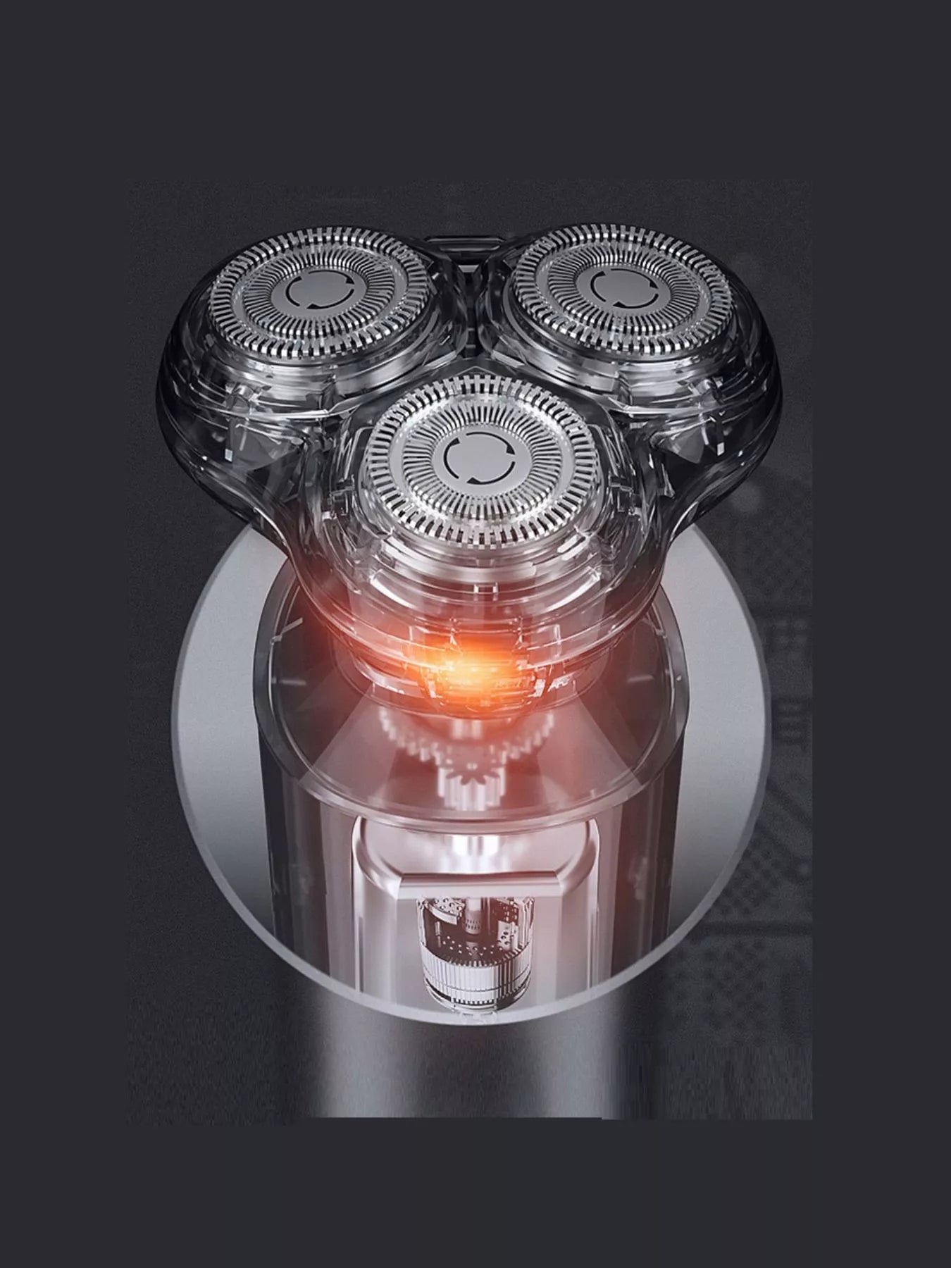 Black Trendsi 3-head rotary electric shaver with ergonomic design and multiple shaving heads for close, smooth grooming.