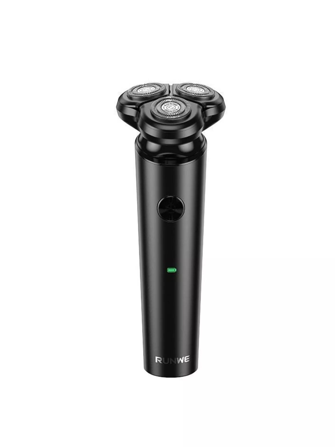 Black 3-head rotary electric shaver by Trendsi with ergonomic design, perfect for close, comfortable shaves.