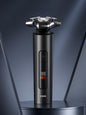 Black Trendsi 3D rotary electric shaver with LED display, showcasing multiple rotary blades and ergonomic design.