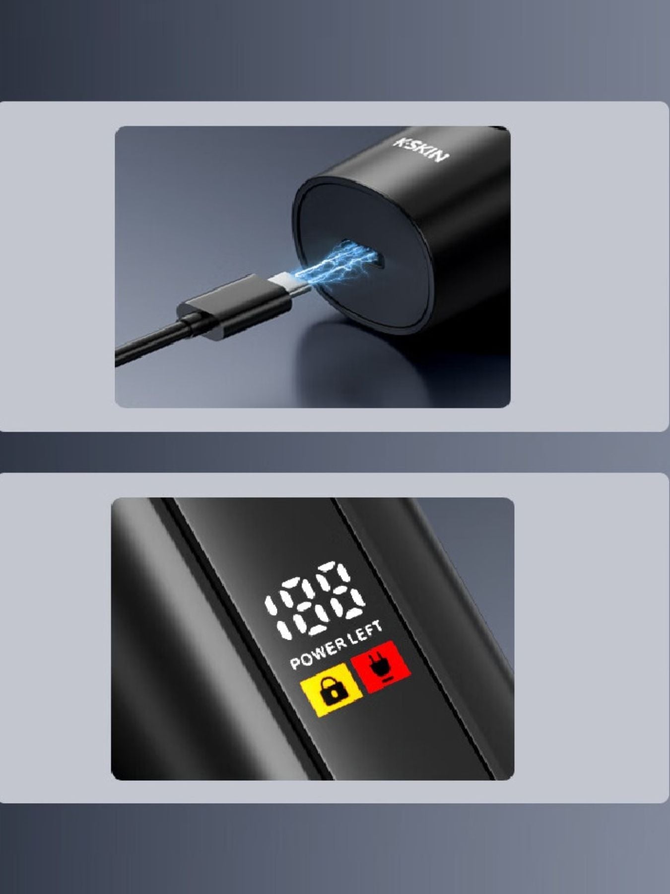 Black Trendsi 3D rotary electric shaver with LED display, showcasing multiple rotary heads and sleek design.