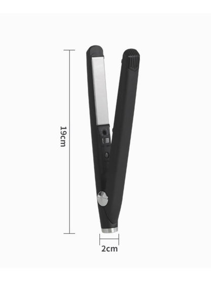 Black ceramic hair straightener by Trendsi with sleek design and ceramic plates for smooth, shiny hair styling.