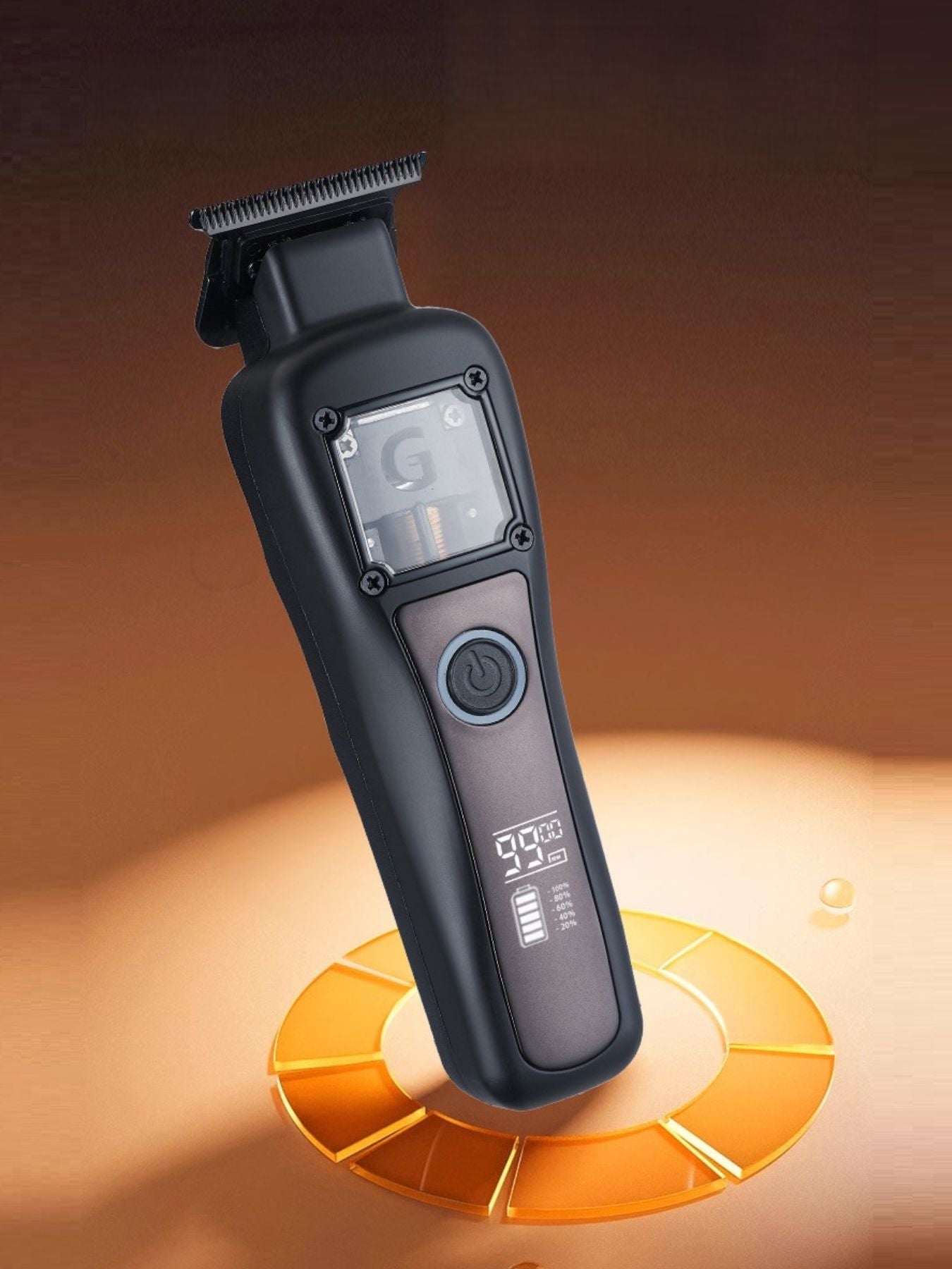 Black cordless hair clipper from Trendsi with a sleek design, ideal for easy, versatile hair cutting and grooming.