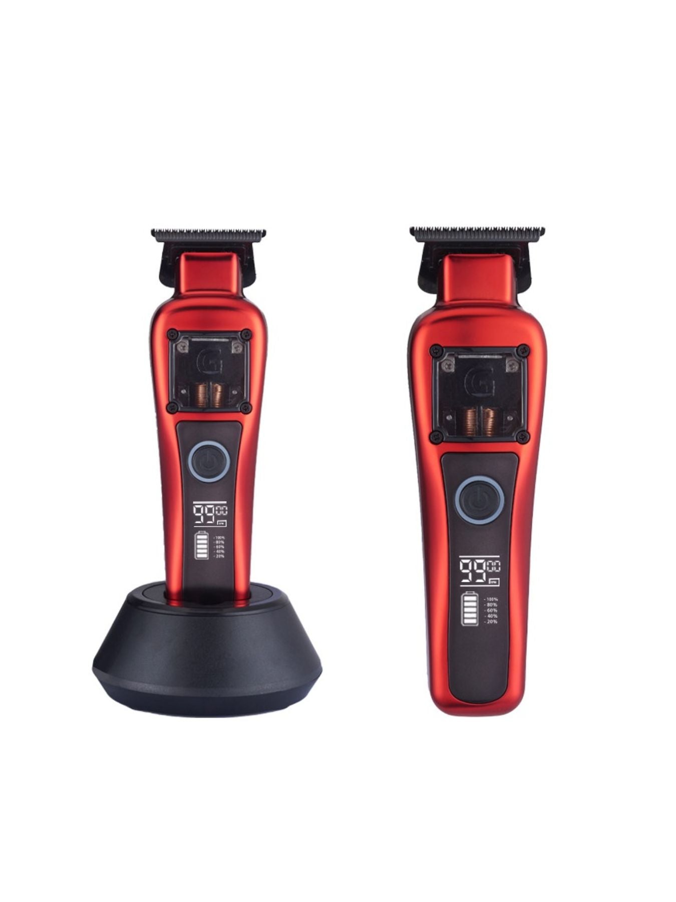 Black cordless hair clipper from Trendsi with ergonomic design and adjustable blades for precise hair cutting.